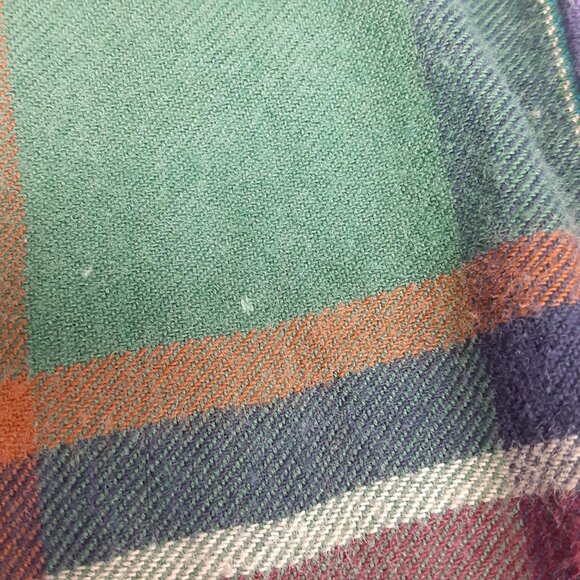 Pendleton Lobo Cotton Wool Blend Green Red Tartan plaid flannel Men's Large USA - Picture 10 of 11